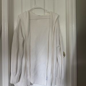 GAP White Cardigan Sweater Lightweight Knit